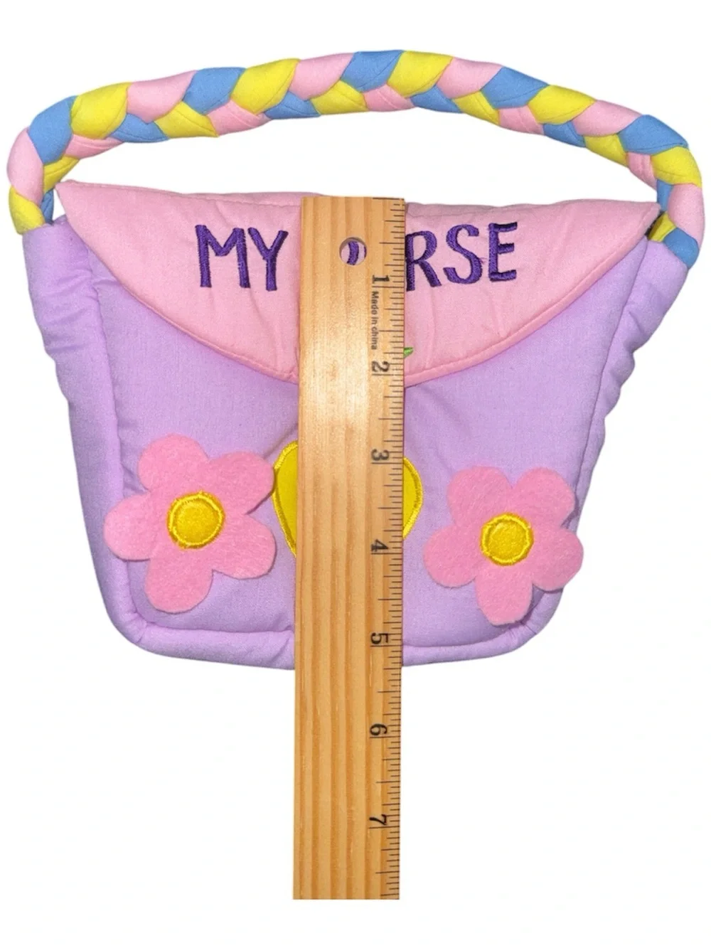 Cute Pastel 'My Purse' Plush Handbag with accessories